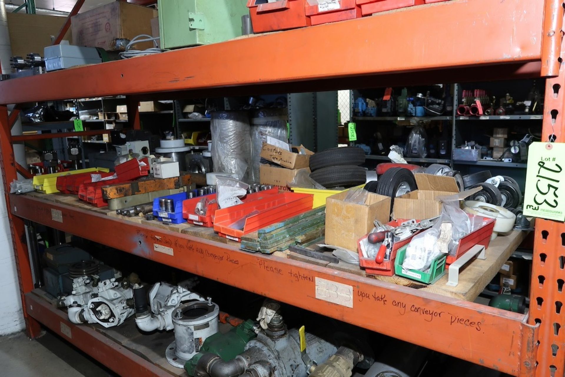 (1) Section of Pallet Racking with Assorted Spare Parts, Hydraulic Pumps, Heat Exchangers, Etc. - Image 4 of 18