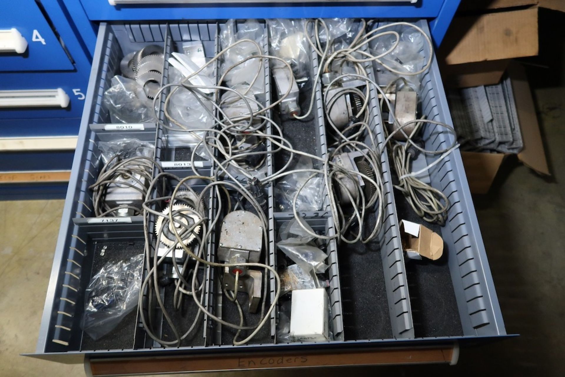 Contents of Parts Storage Mezzanine, Including (18) Stanley Vidmar Heavy Duty Storage Cabinets, Shel - Image 97 of 111