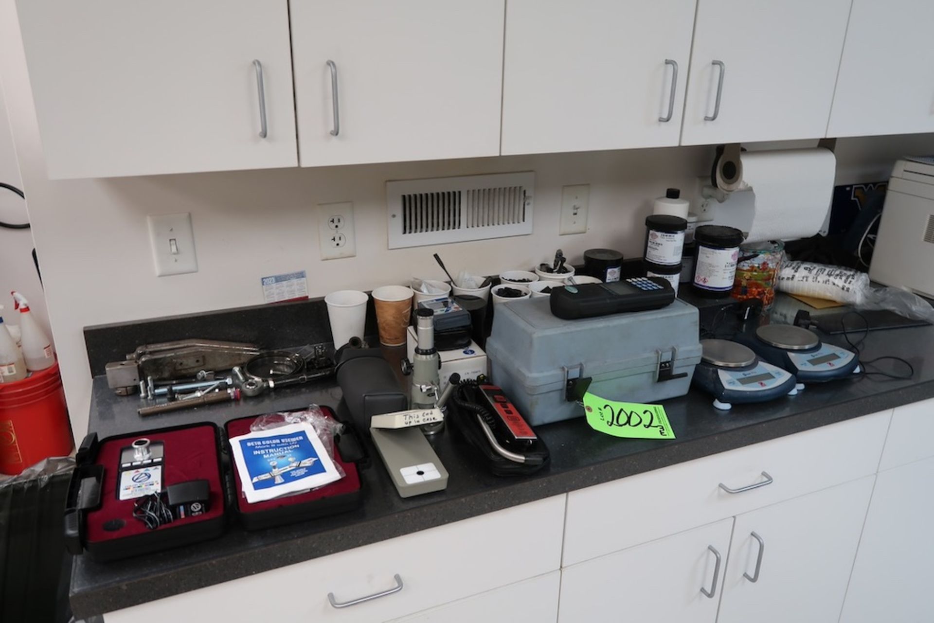 Lot of Inspection Equipment to Including Scales, Thermometer, Etc.