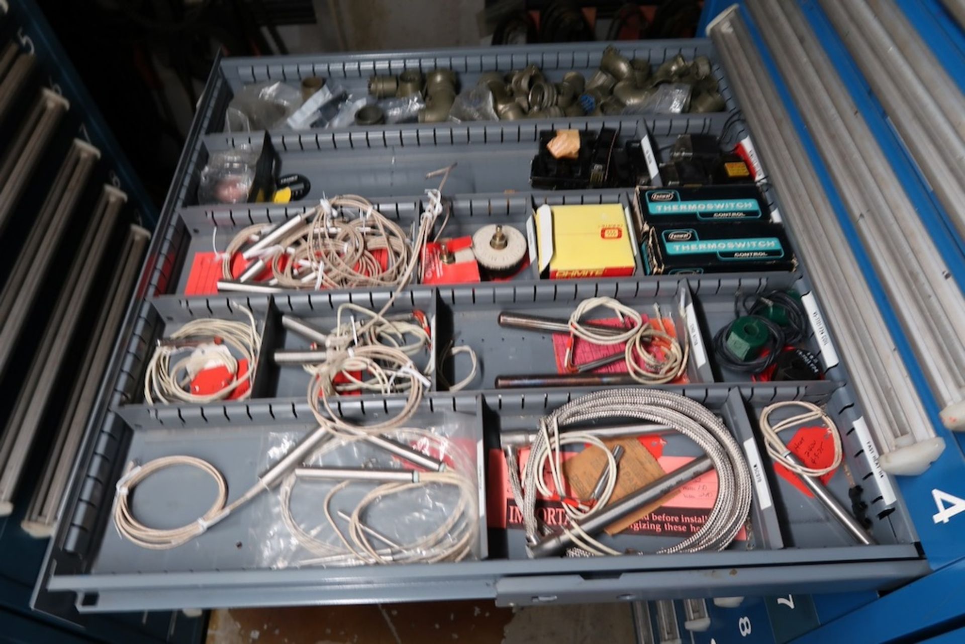 Contents of Parts Storage Mezzanine, Including (18) Stanley Vidmar Heavy Duty Storage Cabinets, Shel - Image 45 of 111