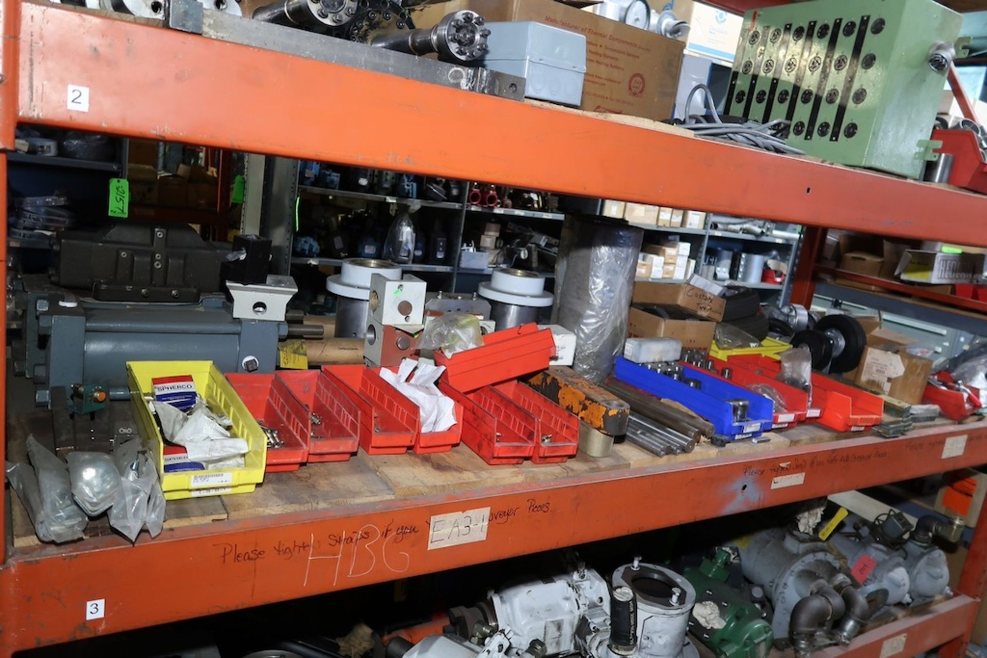 (1) Section of Pallet Racking with Assorted Spare Parts, Hydraulic Pumps, Heat Exchangers, Etc. - Image 8 of 18