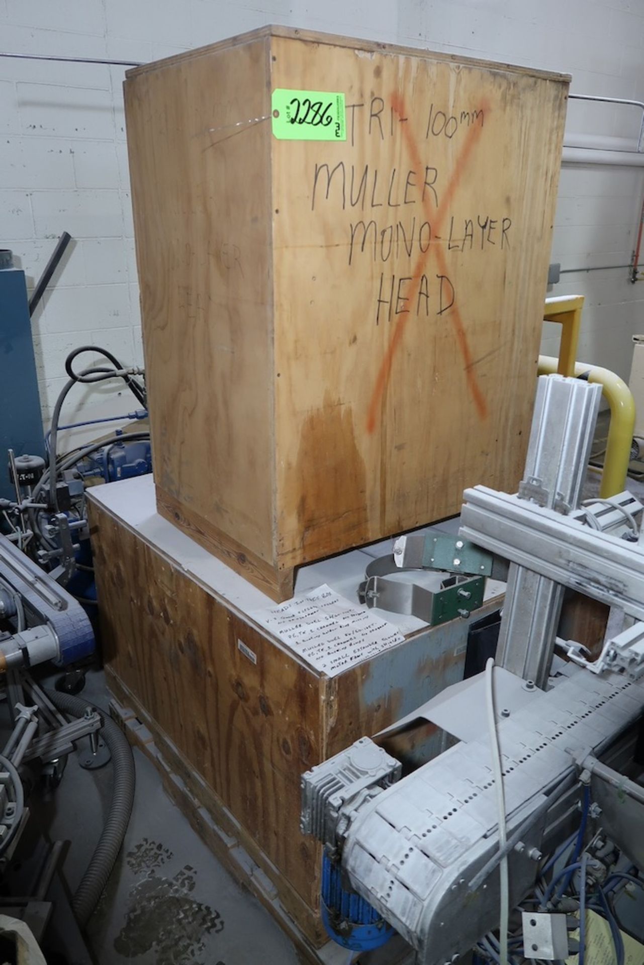 (2) Crates of W Muller Extruder Heads