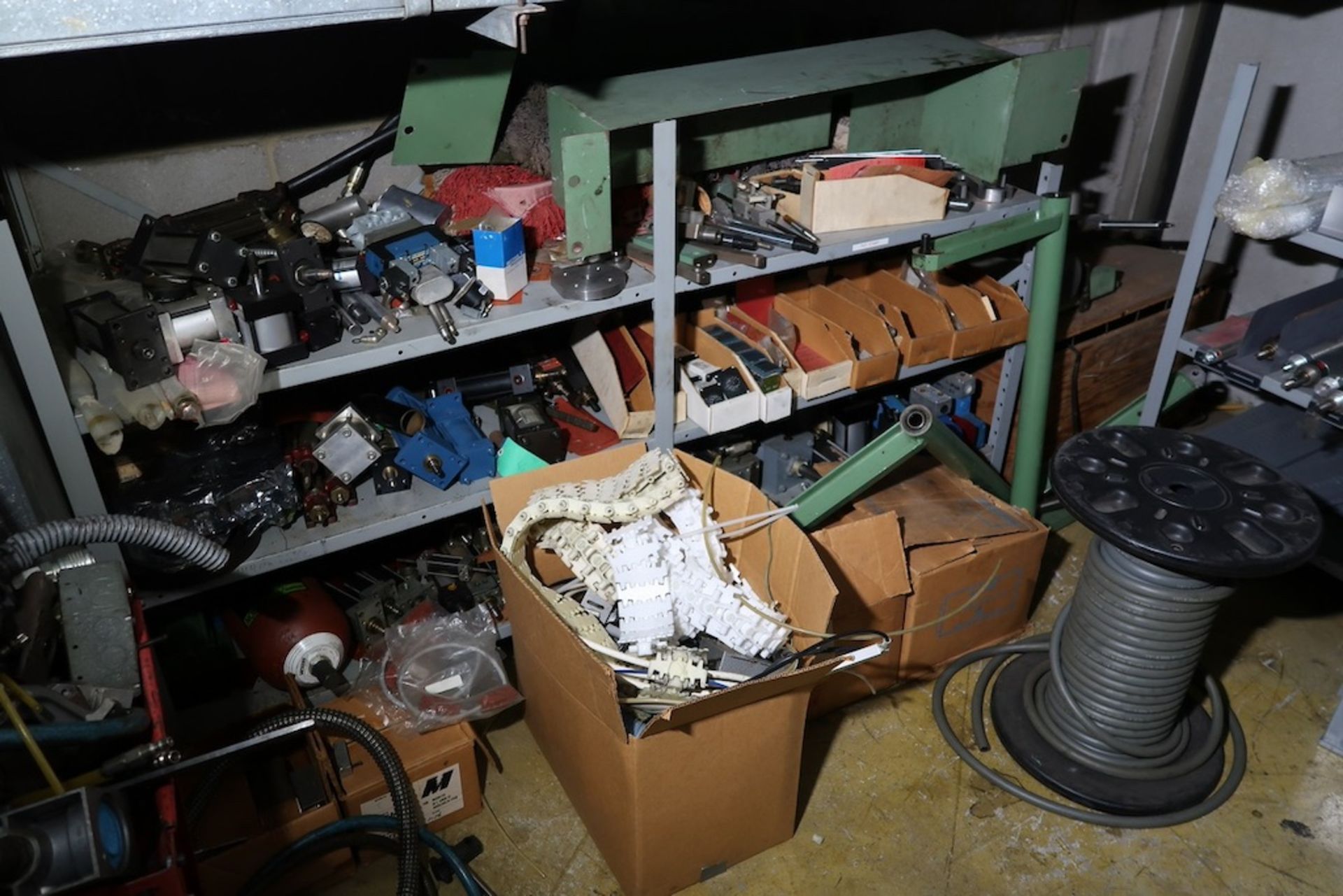 Contents of Parts Storage Mezzanine, Including (18) Stanley Vidmar Heavy Duty Storage Cabinets, Shel - Image 58 of 111