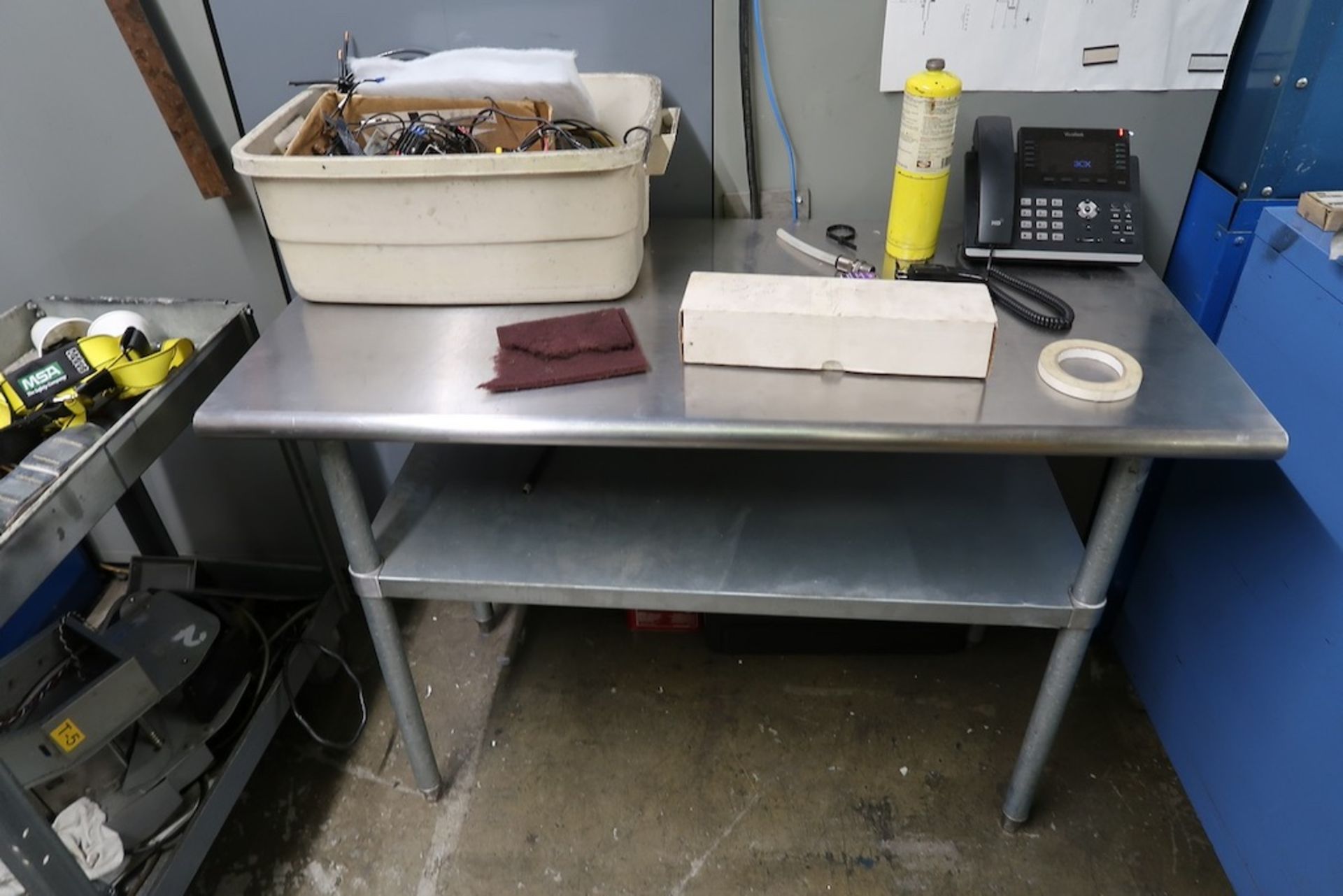 Workbench, Table, 2-Door Cabinets, Parts Organizers and Carts with Misc. Contents - Image 8 of 11