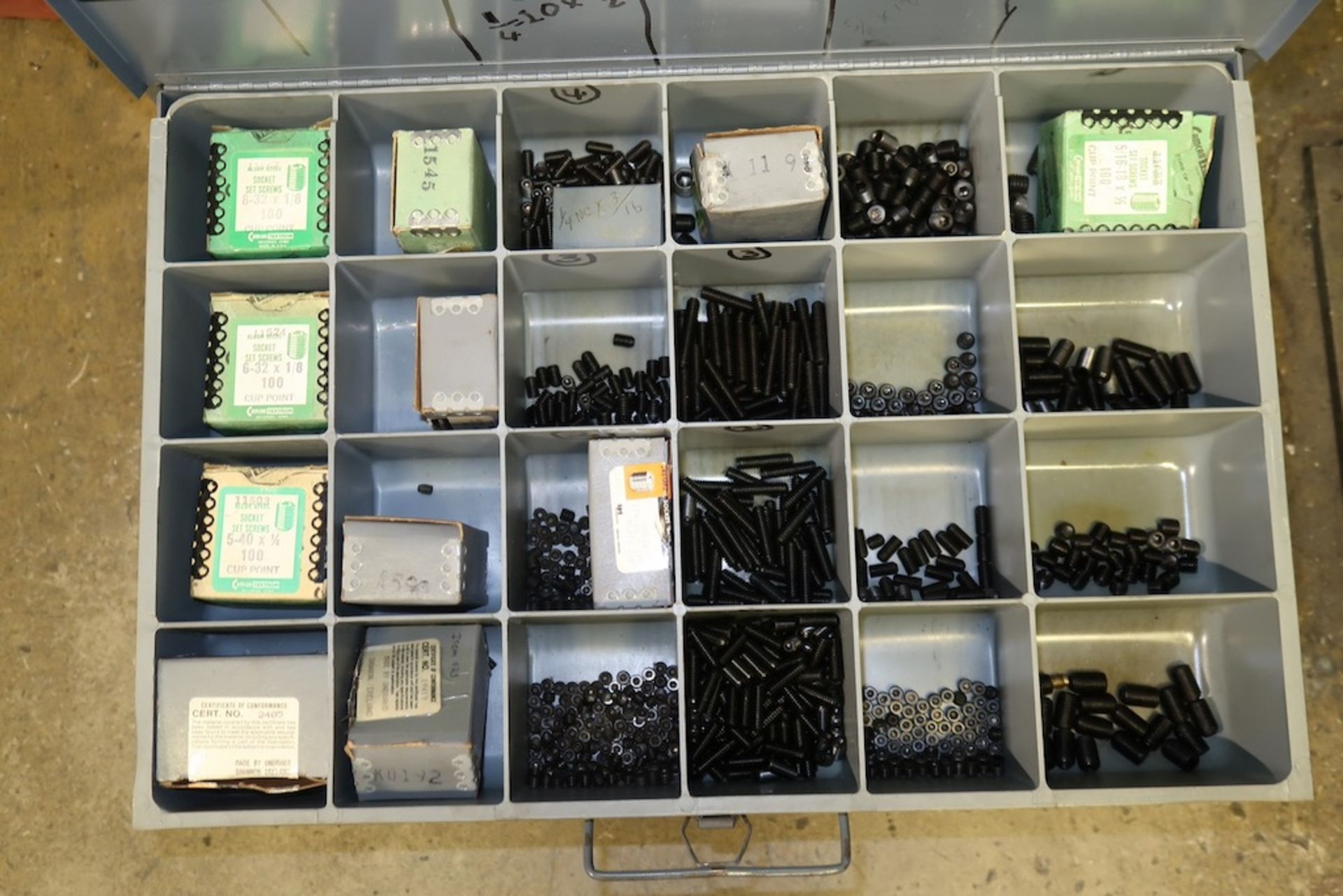 Remaining Contents of Tool Room Cage, Including Hardware Organizers, Etc. - Image 7 of 20