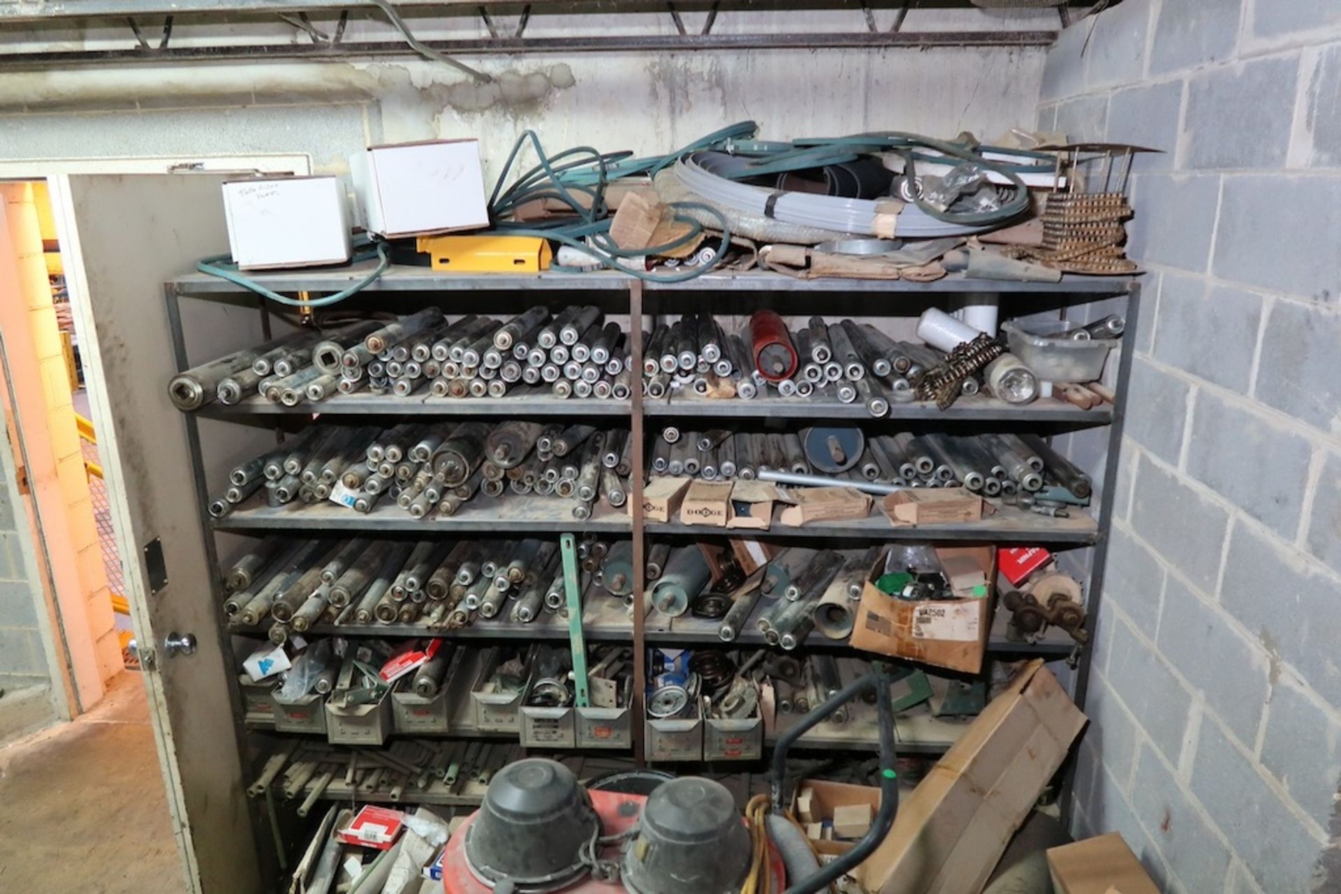 Remaining Contents of Under-Ramp Storage Room, Including Conveyor Parts and Rollers, Etc. - Image 7 of 21