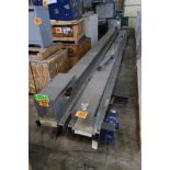 (2) EMI Motorized Belt Conveyors with 60" Accumulation Table, Rotary Feeder, Etc.