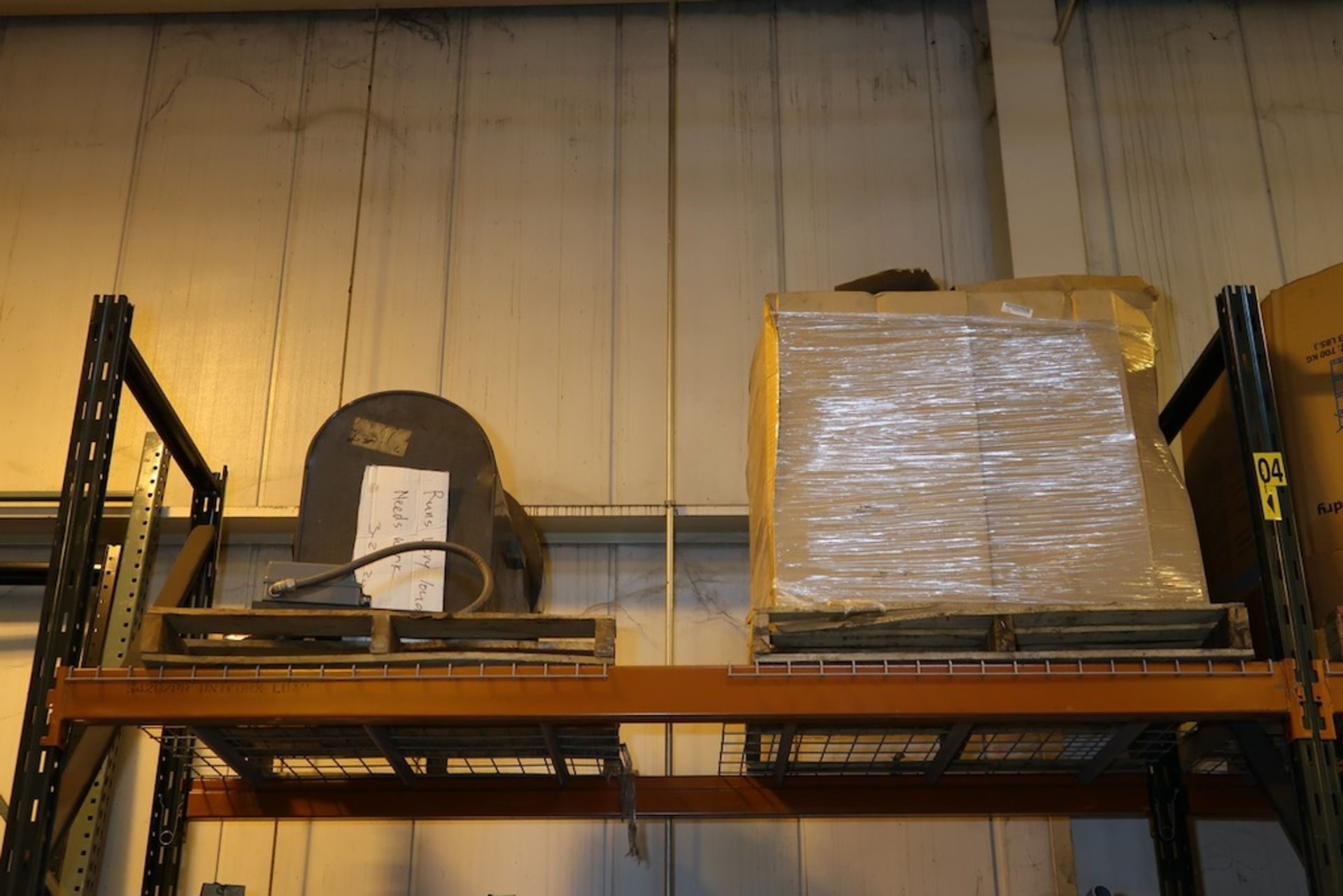 Contents of (1) Sections of Pallet Racking, Including Misc. Machine Parts, Extruder Barrels, Pump, E - Image 2 of 7