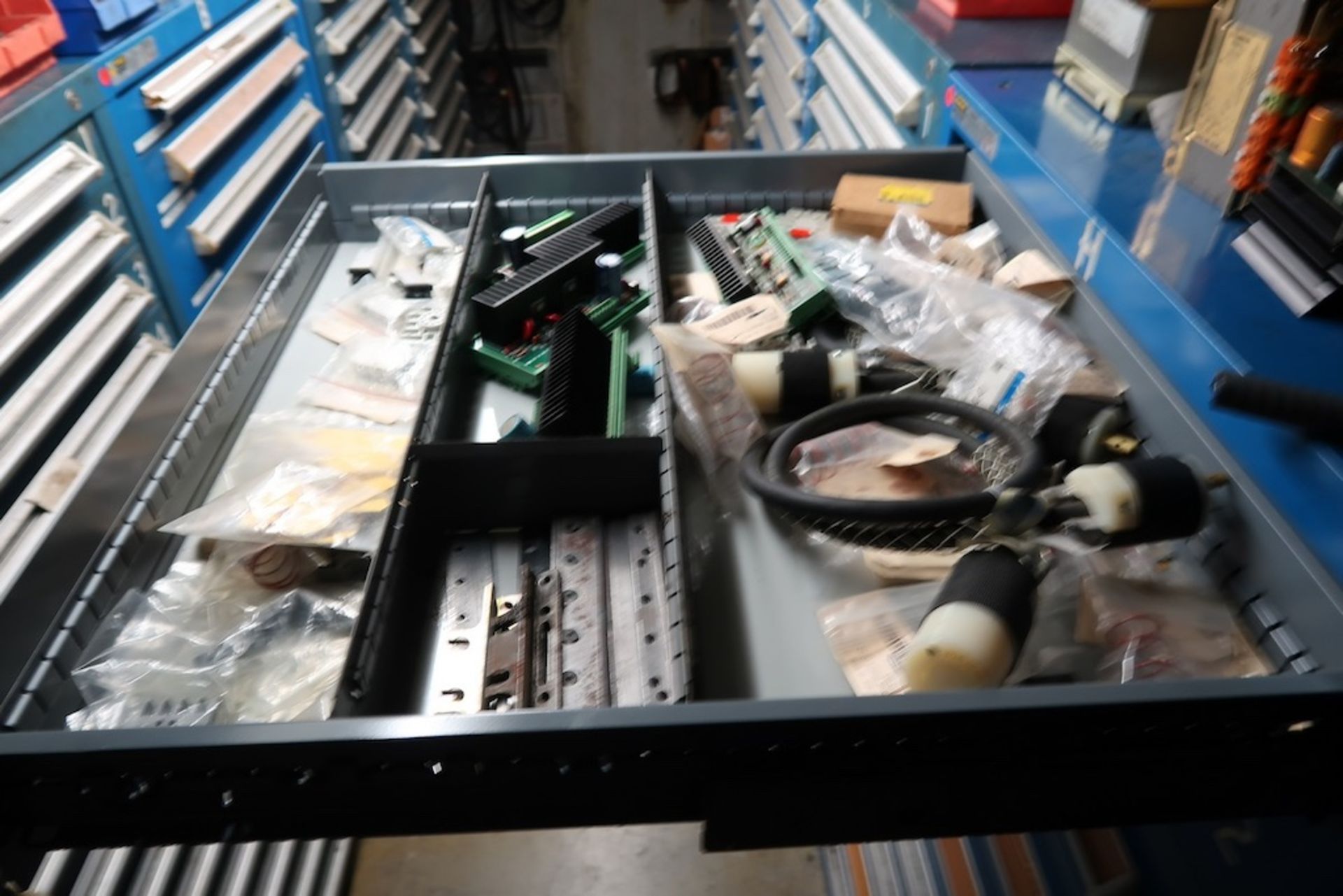 Contents of Parts Storage Mezzanine, Including (18) Stanley Vidmar Heavy Duty Storage Cabinets, Shel - Image 31 of 111