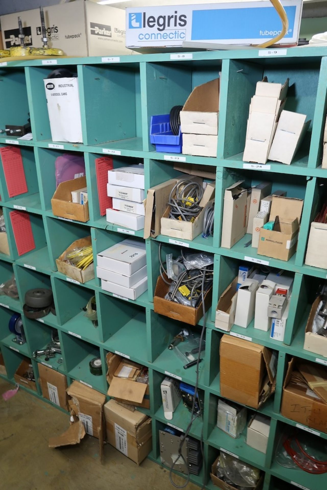 Contents of Parts Storage Mezzanine, Including (18) Stanley Vidmar Heavy Duty Storage Cabinets, Shel - Image 103 of 111