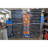(5) Hardware Organizer Bins and (4) 4-Drawer Organizers with Large Assortment of Fittings, Etc.