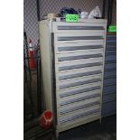 Vidmar 11-Drawer Heavy Duty Storage Cabinet with Assorted Bearings, Etc.