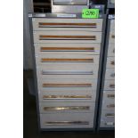 Vidmar 9-Drawer Heavy Duty Storage Cabinet with Spare Parts, Seals, Spanner Nuts, Etc.