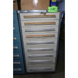 Vidmar 9-Drawer Heavy Duty Storage Cabinet with Misc. Spare Parts, Hardware, Fittings, Etc.