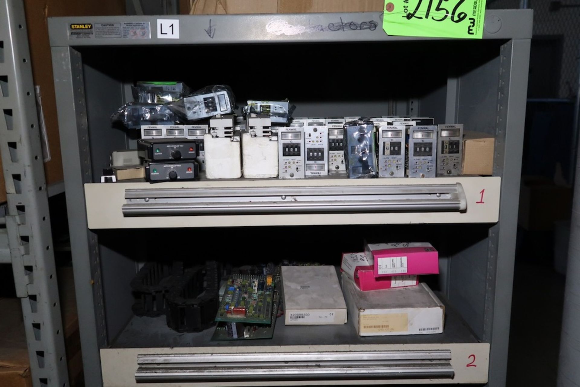 Vidmar 4-Drawer Heavy Duty Storage Cabinet with Misc. Electrical Spare Parts, Tc. - Image 2 of 3