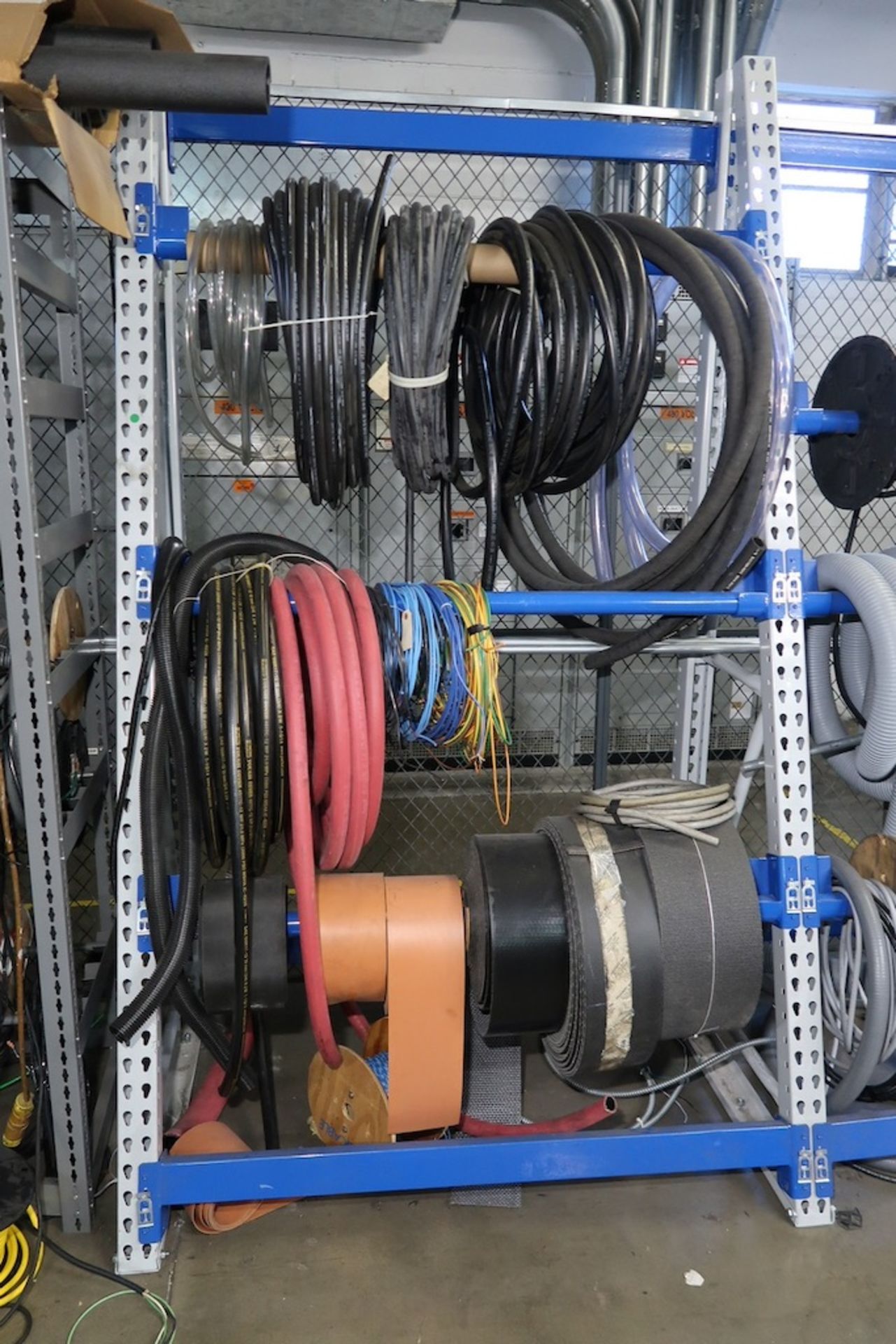 (7) Sections of Adjustable Racking with Assorted Electrical Wire, Cable, Etc. - Image 6 of 8