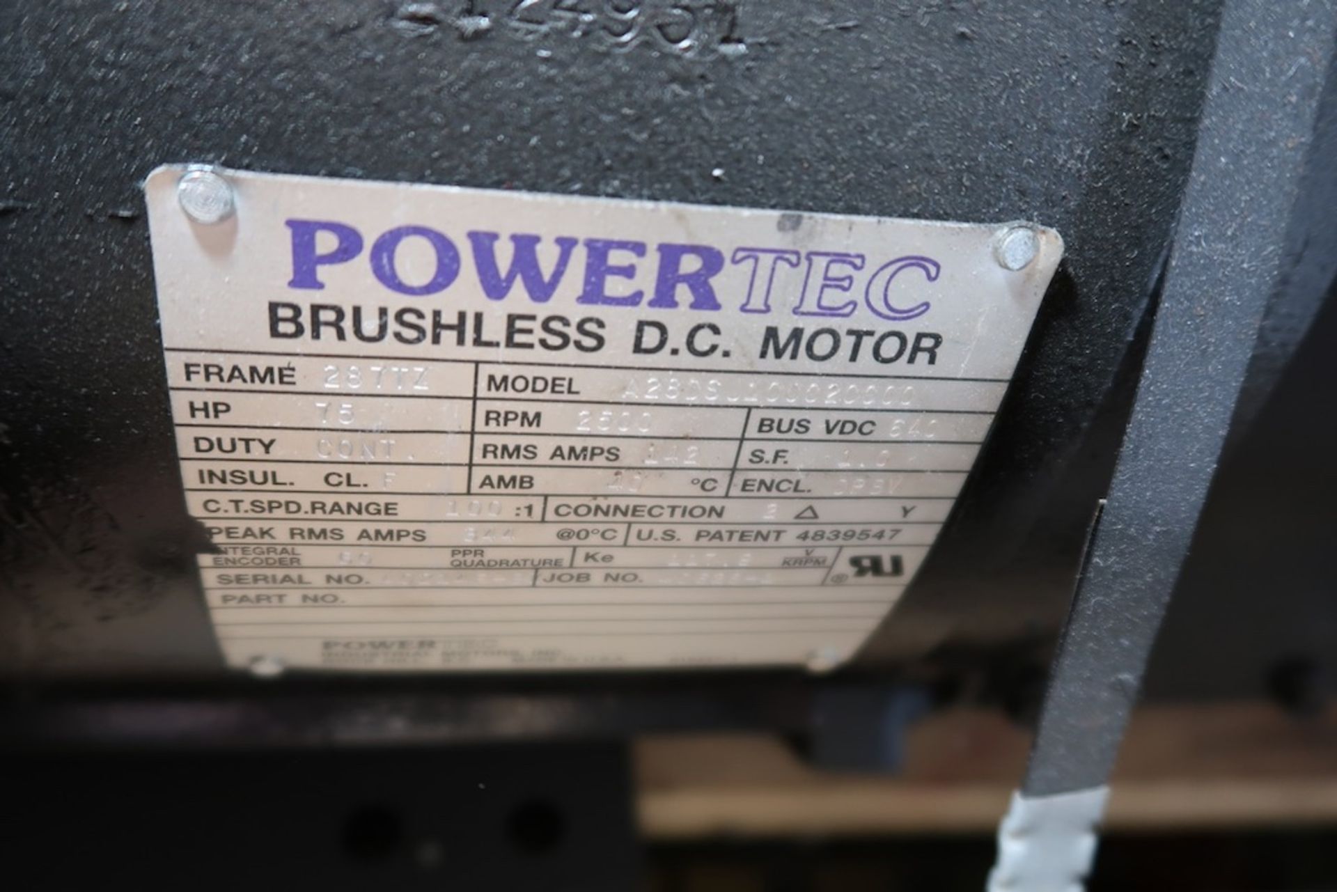 Powertec 75-HP DC Motor - Image 3 of 5