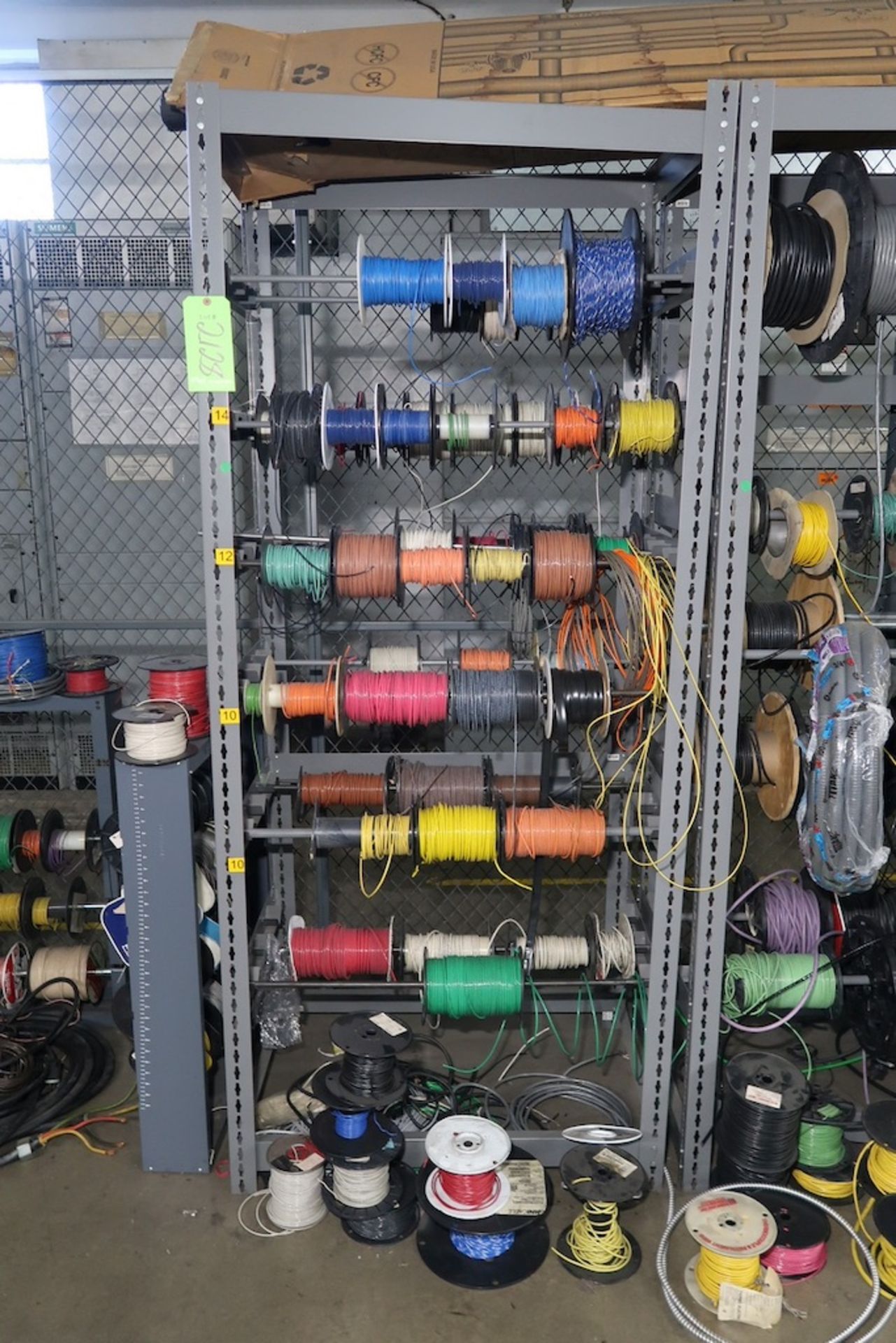 (7) Sections of Adjustable Racking with Assorted Electrical Wire, Cable, Etc. - Image 4 of 8