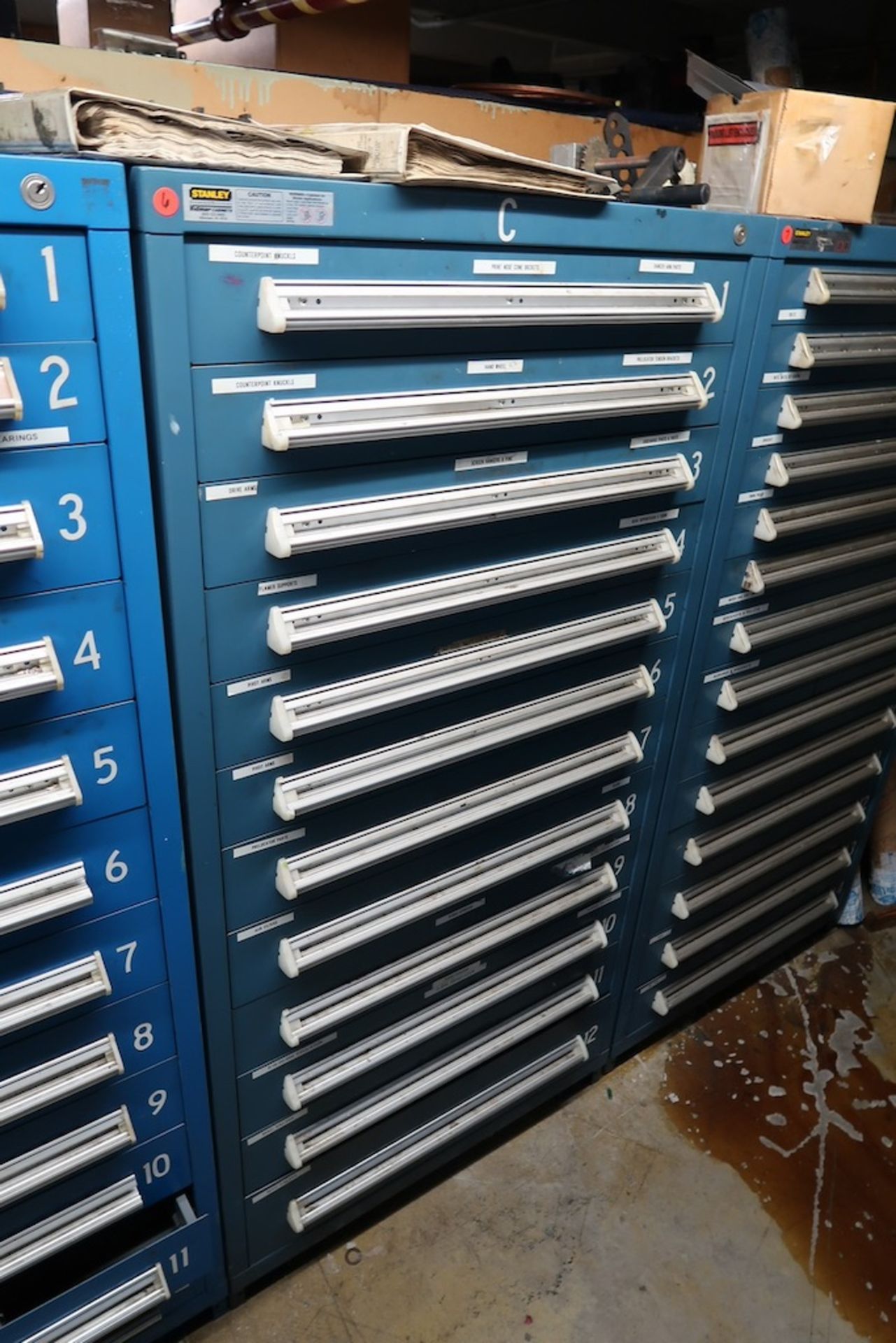 Contents of Parts Storage Mezzanine, Including (18) Stanley Vidmar Heavy Duty Storage Cabinets, Shel - Image 21 of 111