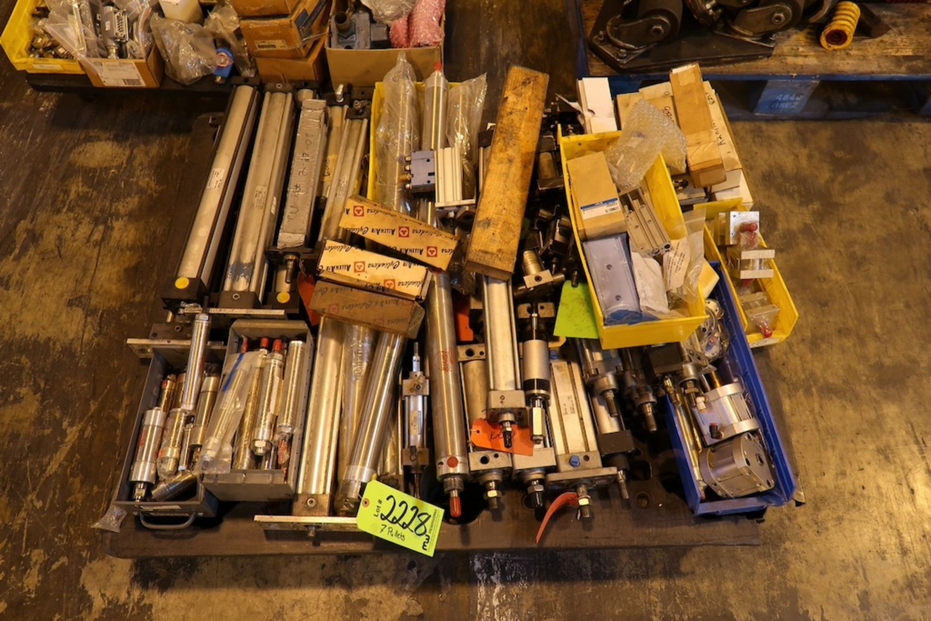 (7) Pallets of Misc. Spare Parts, Pneumatic Cylinders, Etc. - Image 2 of 8