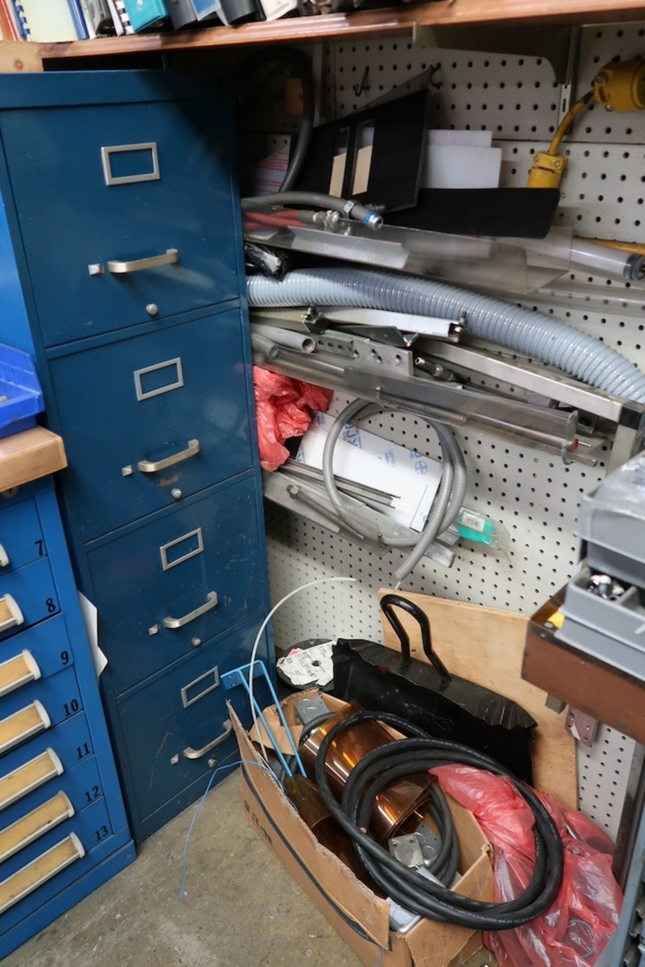 Remaining Contents of Tool Room Cage, Including Hardware Organizers, Etc. - Image 11 of 20