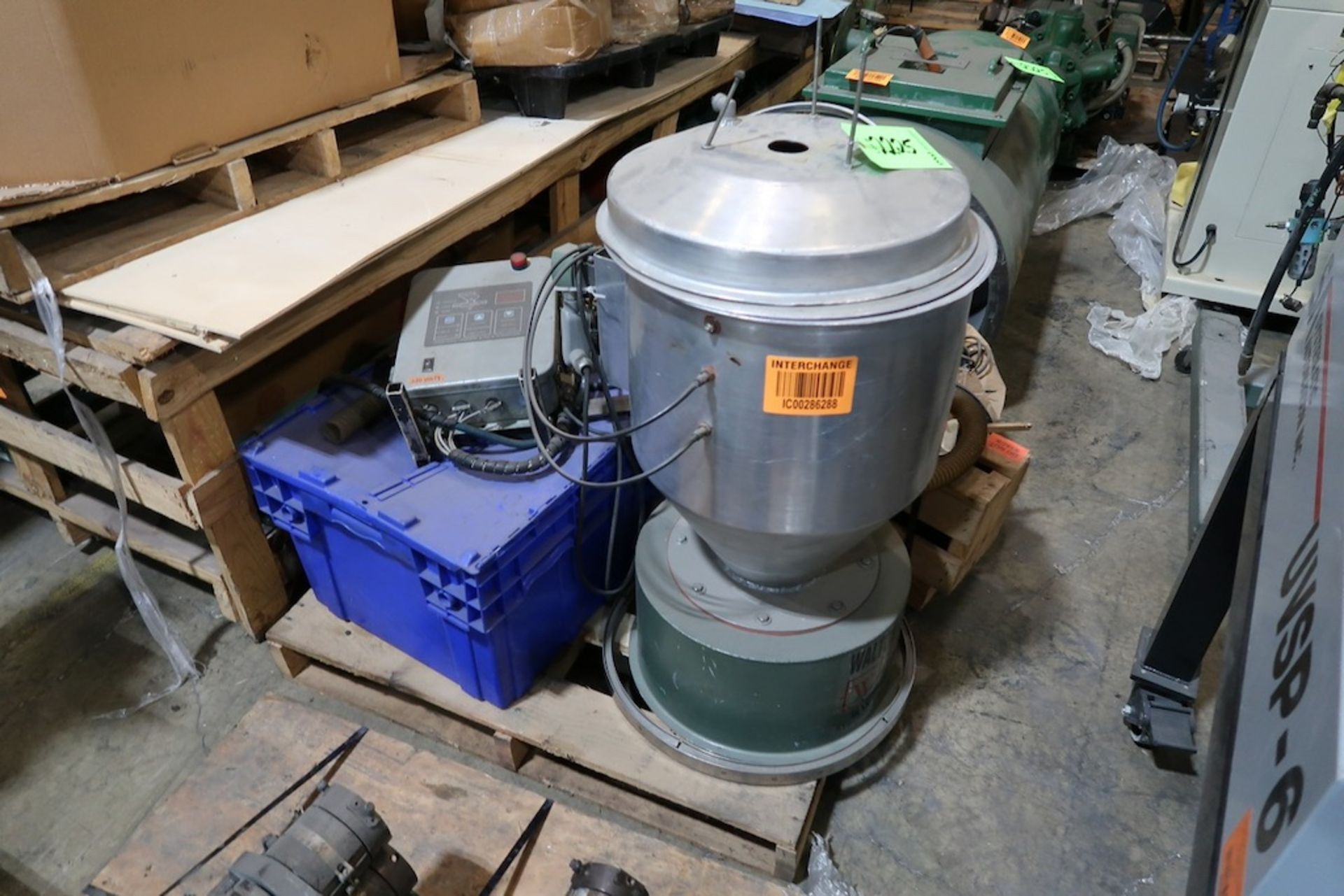 Lot Assorted Loaders, Material Dryers, Hoppers, Etc.