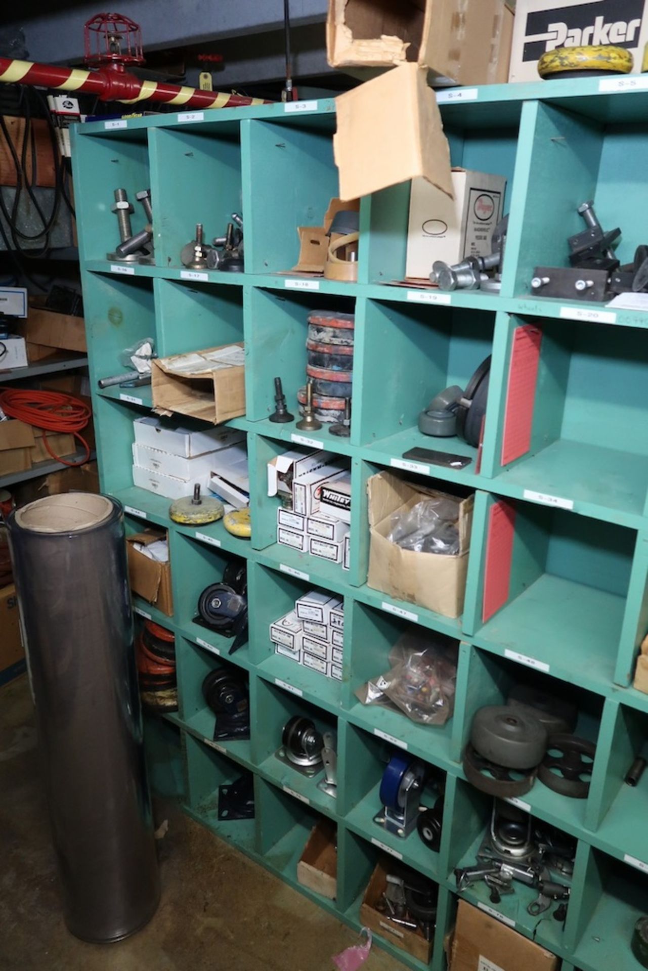 Contents of Parts Storage Mezzanine, Including (18) Stanley Vidmar Heavy Duty Storage Cabinets, Shel - Image 104 of 111