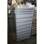 Lista 10-Drawer Heavy Duty Storage Cabinet with Misc. Machine Parts, Etc.