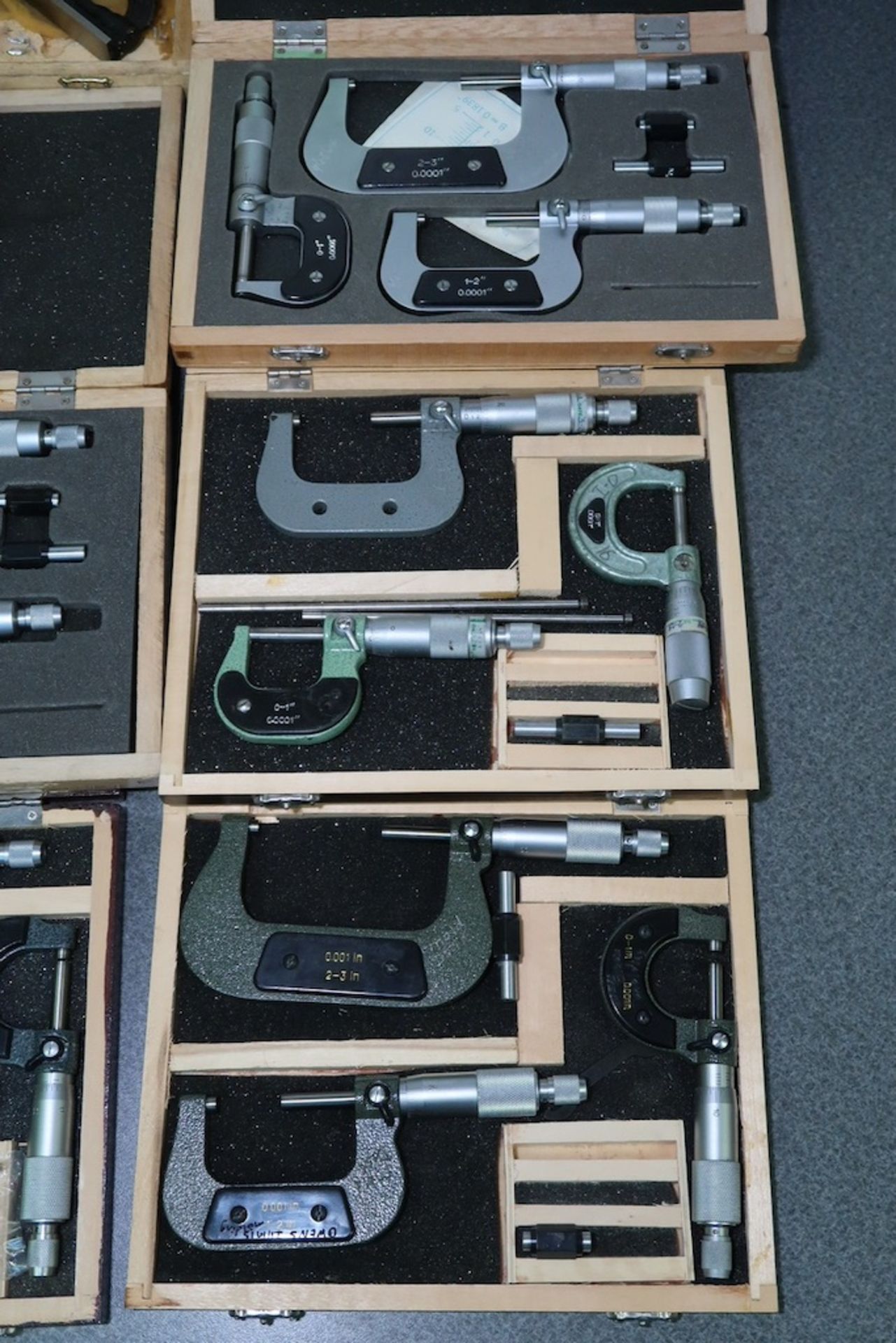 (17) OD Micrometers, 0-1" to 2-3" with Combination Square Set - Image 2 of 4