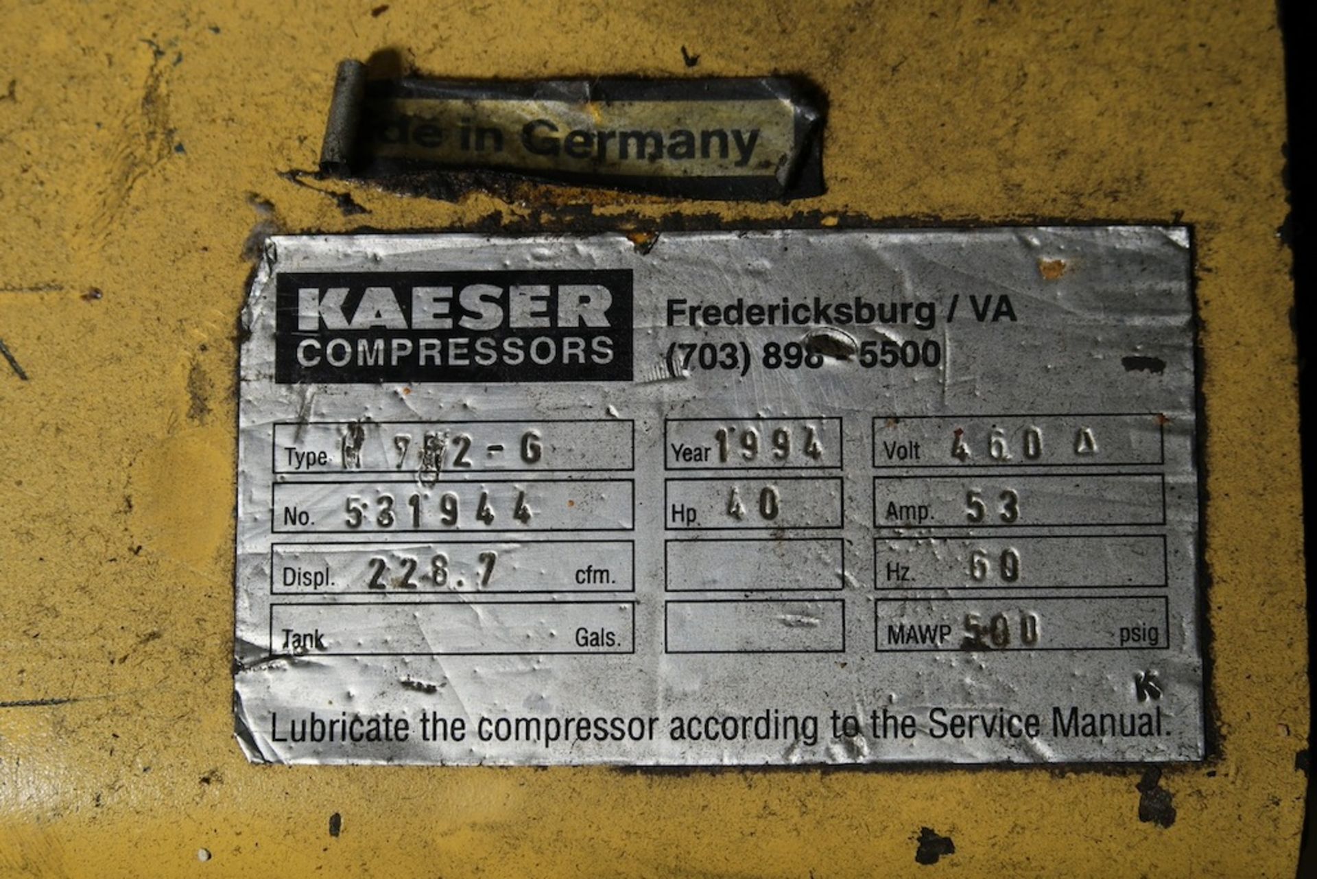 Kaeser 40HP Air Compressor - Image 3 of 5