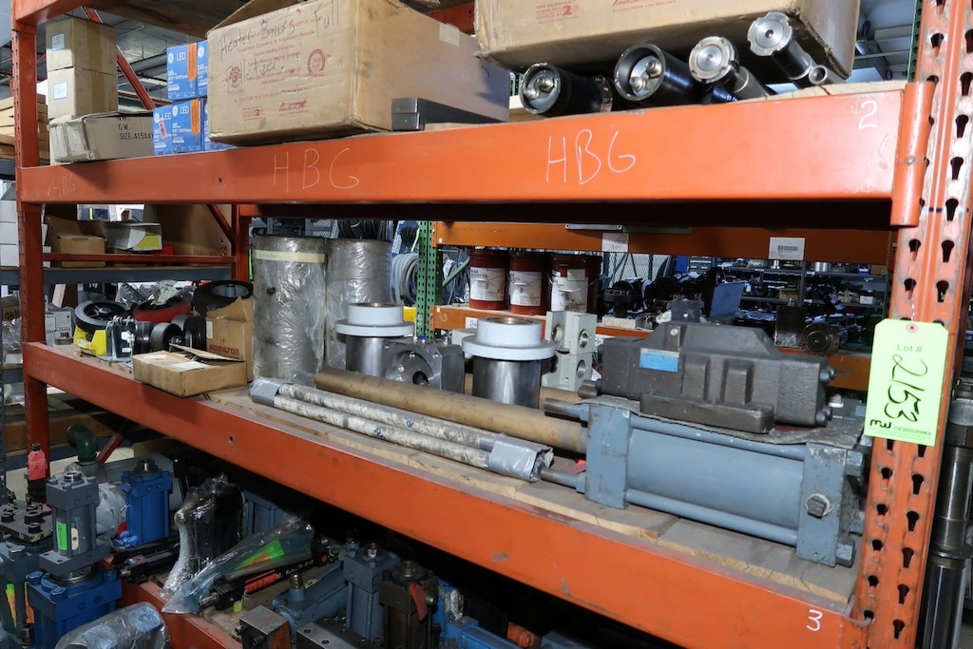 (1) Section of Pallet Racking with Assorted Spare Parts, Hydraulic Pumps, Heat Exchangers, Etc. - Image 13 of 18