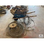 Cable Roll, Wheelbarrow and Contents