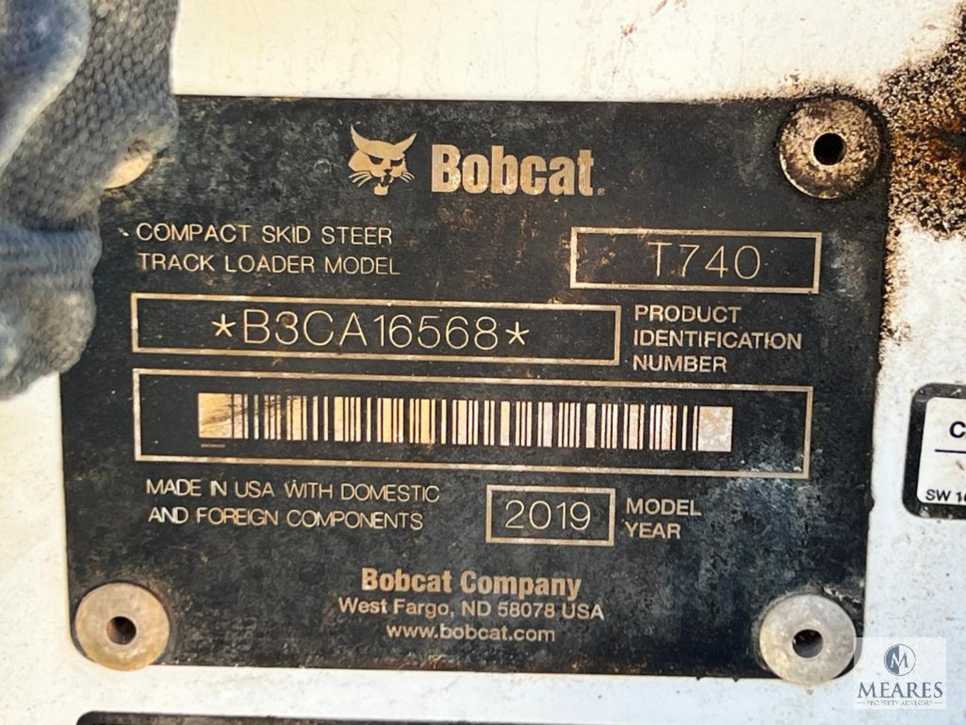 2019 Bobcat T740 Compact Track Loader with Selectable Joysticks - R/C Ready