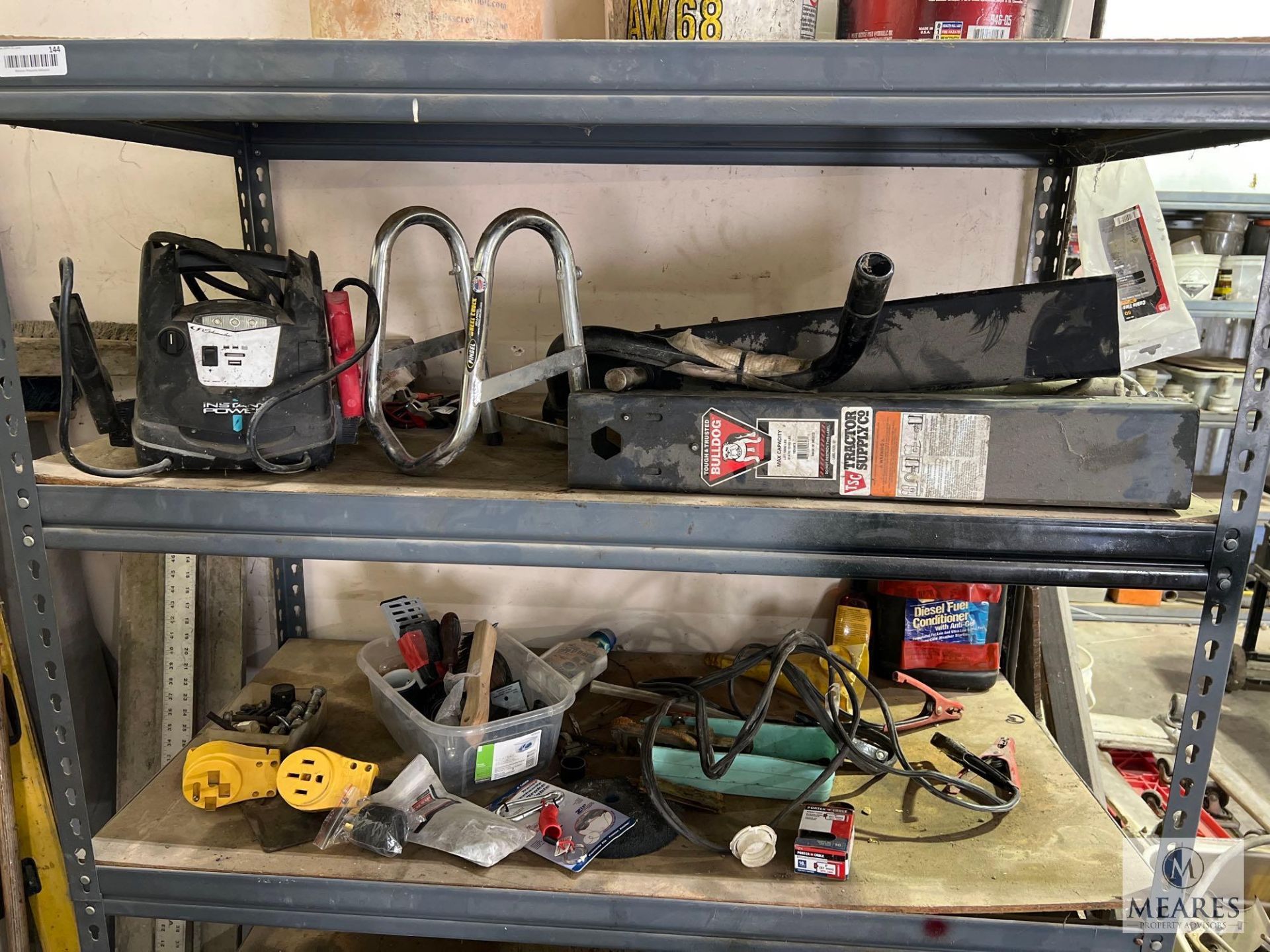 Shelf and Contents - Battery Chargers, Electrical Items, Hardware - Image 2 of 2
