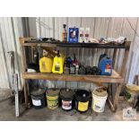 Shelf and Contents - Fuel Cans, Fluids, Auto Parts