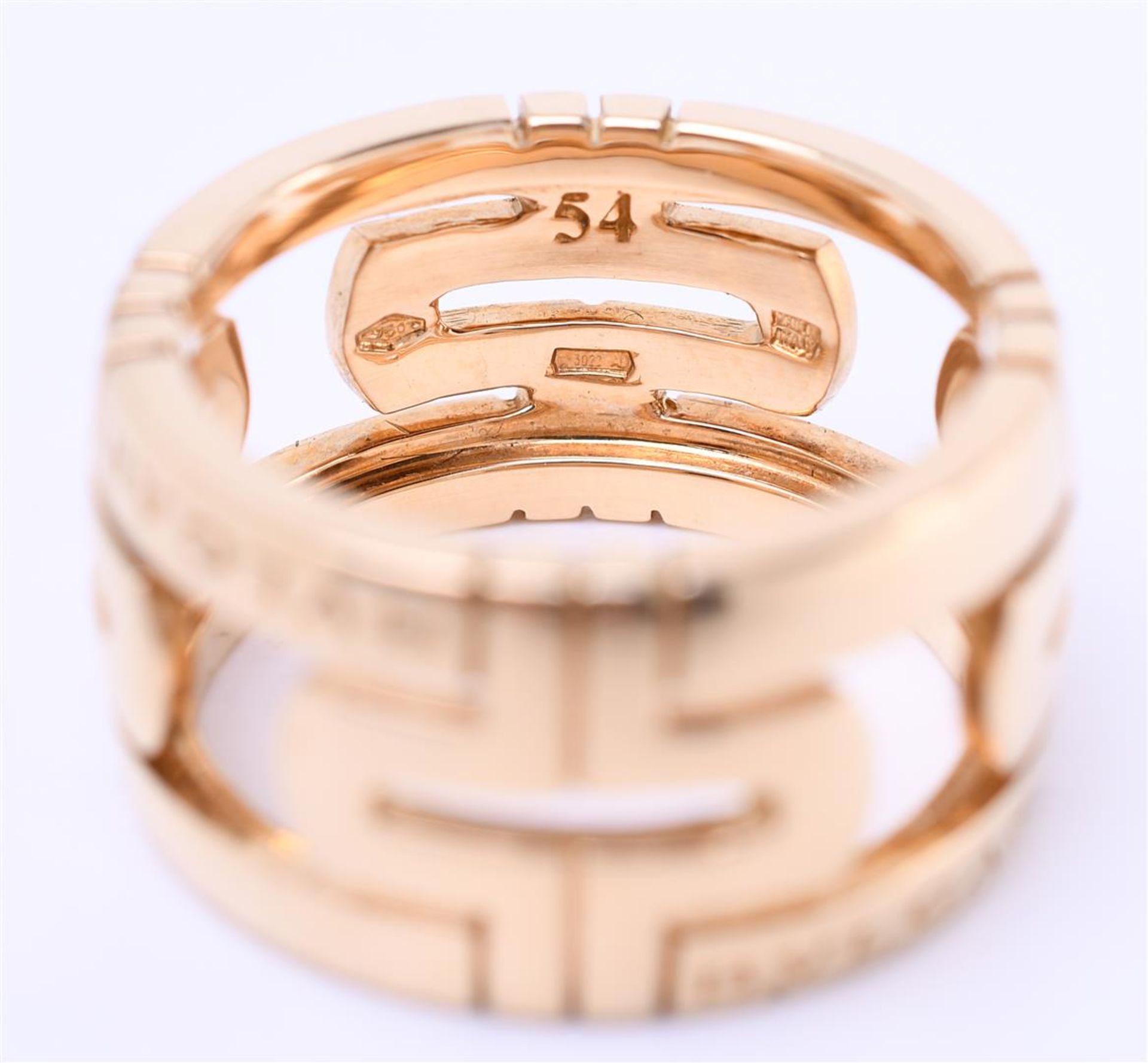 18kt yellow gold Bulgari Parentesi ring. Ring weight: 11.5 grams. Ring size 54 / 17 mm - Bild 4 aus 4