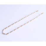 14 kt bicolor gold cardano link necklace