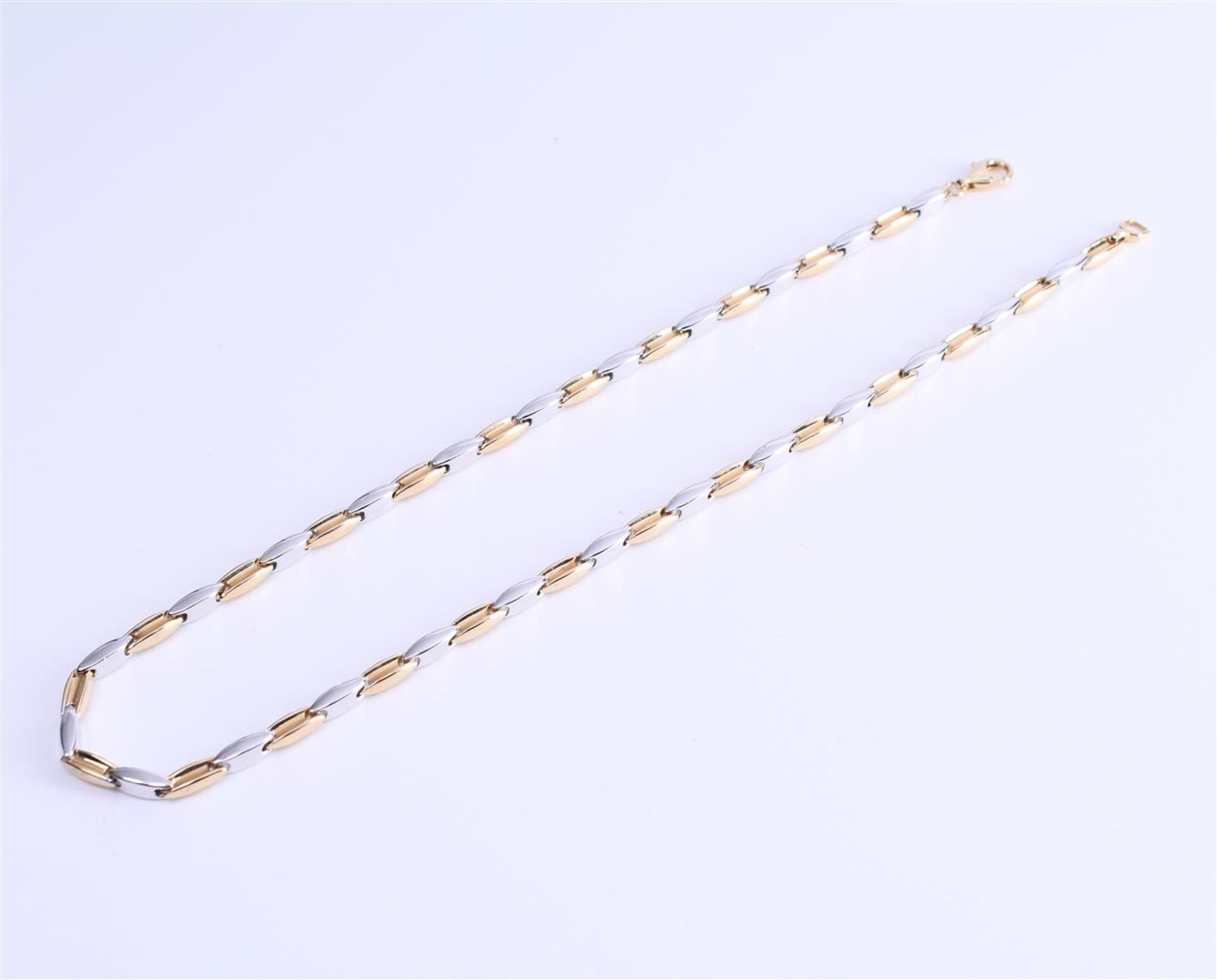 14 kt bicolor gold cardano link necklace