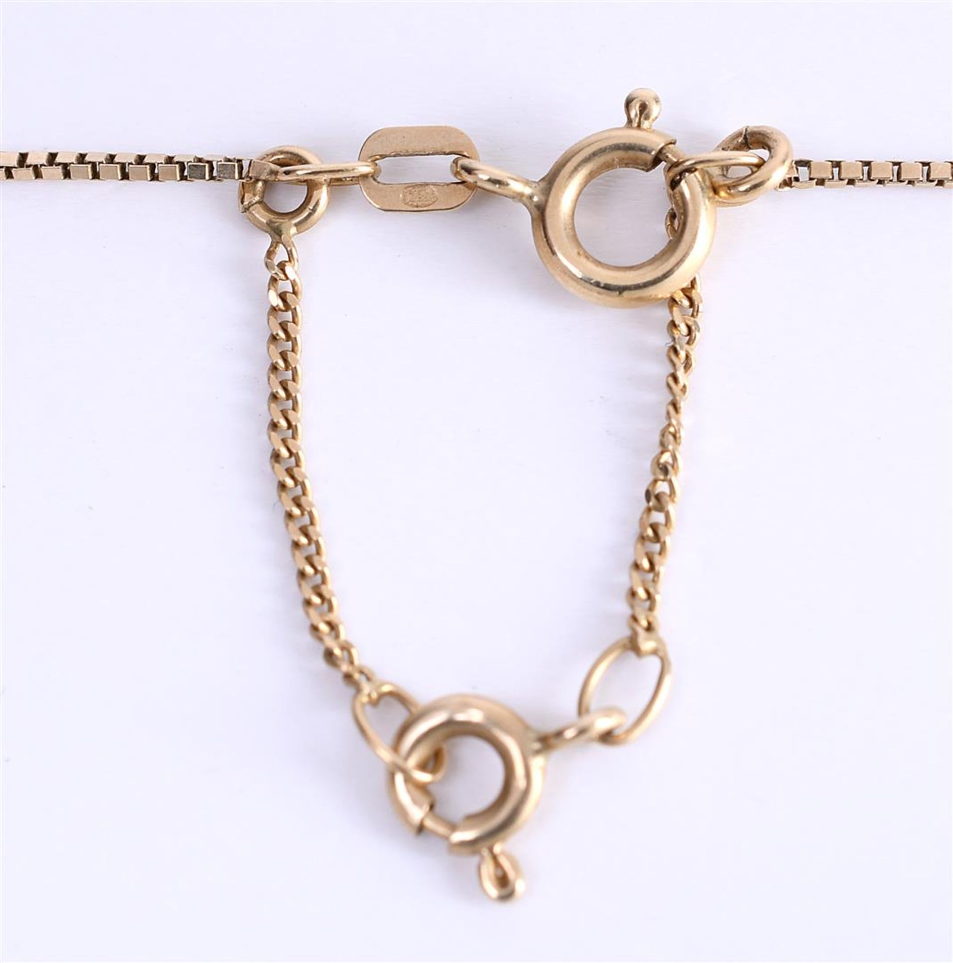 14 kt yellow gold Venetian necklace set with garnet - Bild 4 aus 5