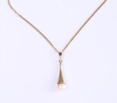 14 carat yellow gold ladies gourmet link necklace of approx. 44 cm long