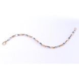 14 kt bicolor gold cardano link bracelet