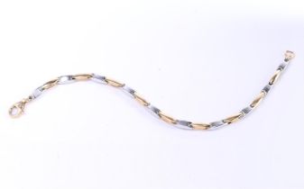 14 kt bicolor gold cardano link bracelet