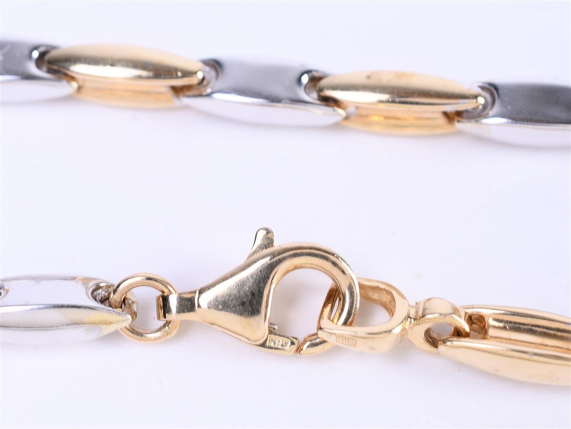 14 kt bicolor gold cardano link necklace - Bild 3 aus 3