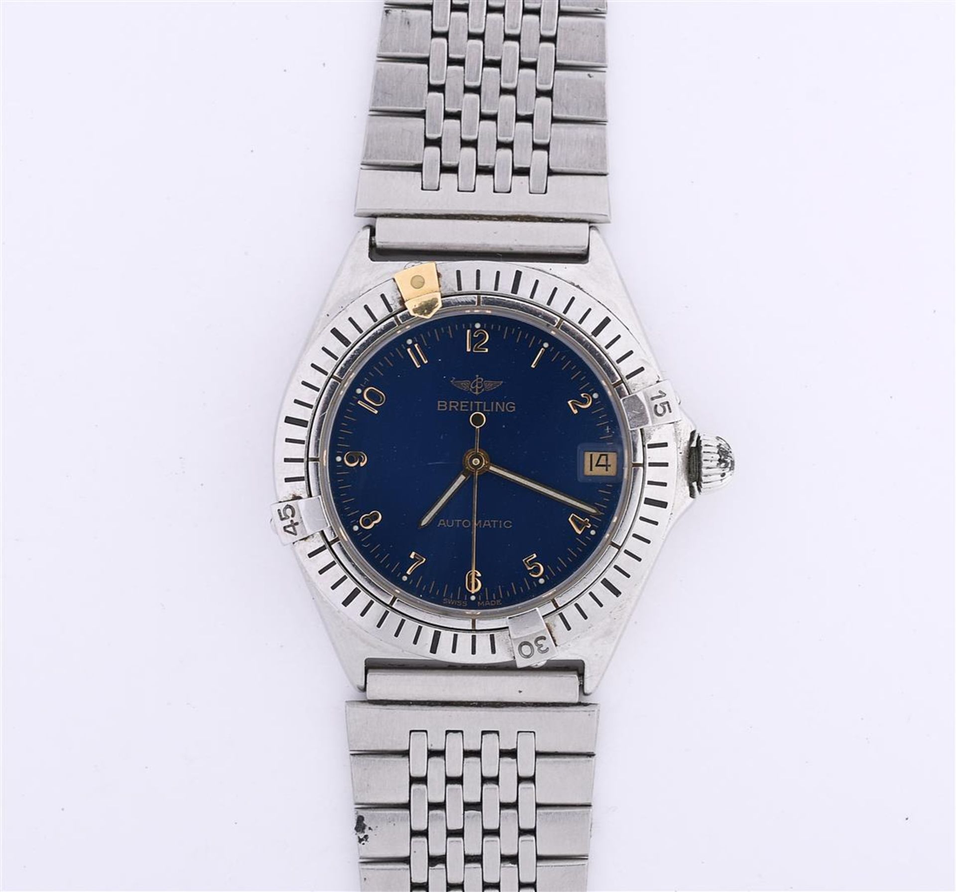 Breitling Callistino. The blue dial has Arabic numerals and date indication - Bild 2 aus 8