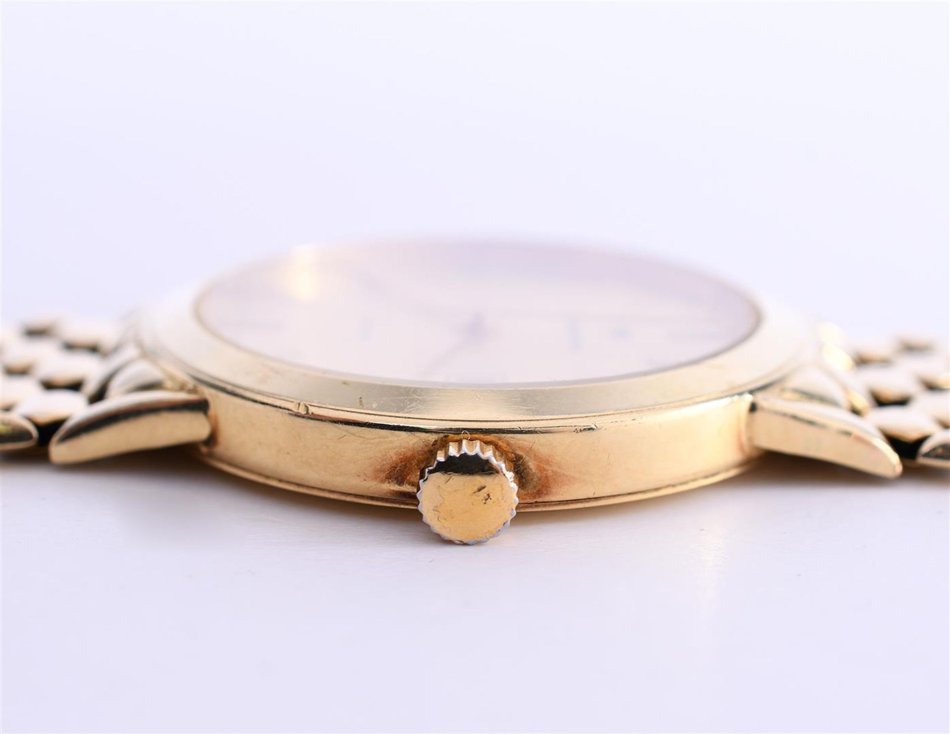 14 kt yellow gold Bernard Piot men's wristwatch with a round case and a gold-colored dial  - Bild 3 aus 6
