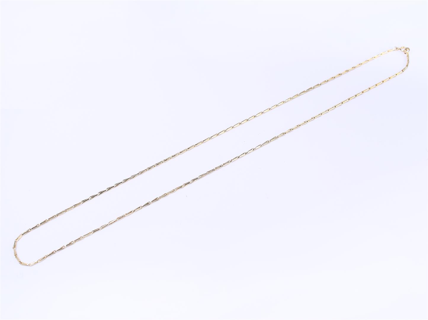 14 kt yellow gold fine fantasy necklace. Weight 6.4 grams. Length 51 cm, width links 1 mm - Image 2 of 5