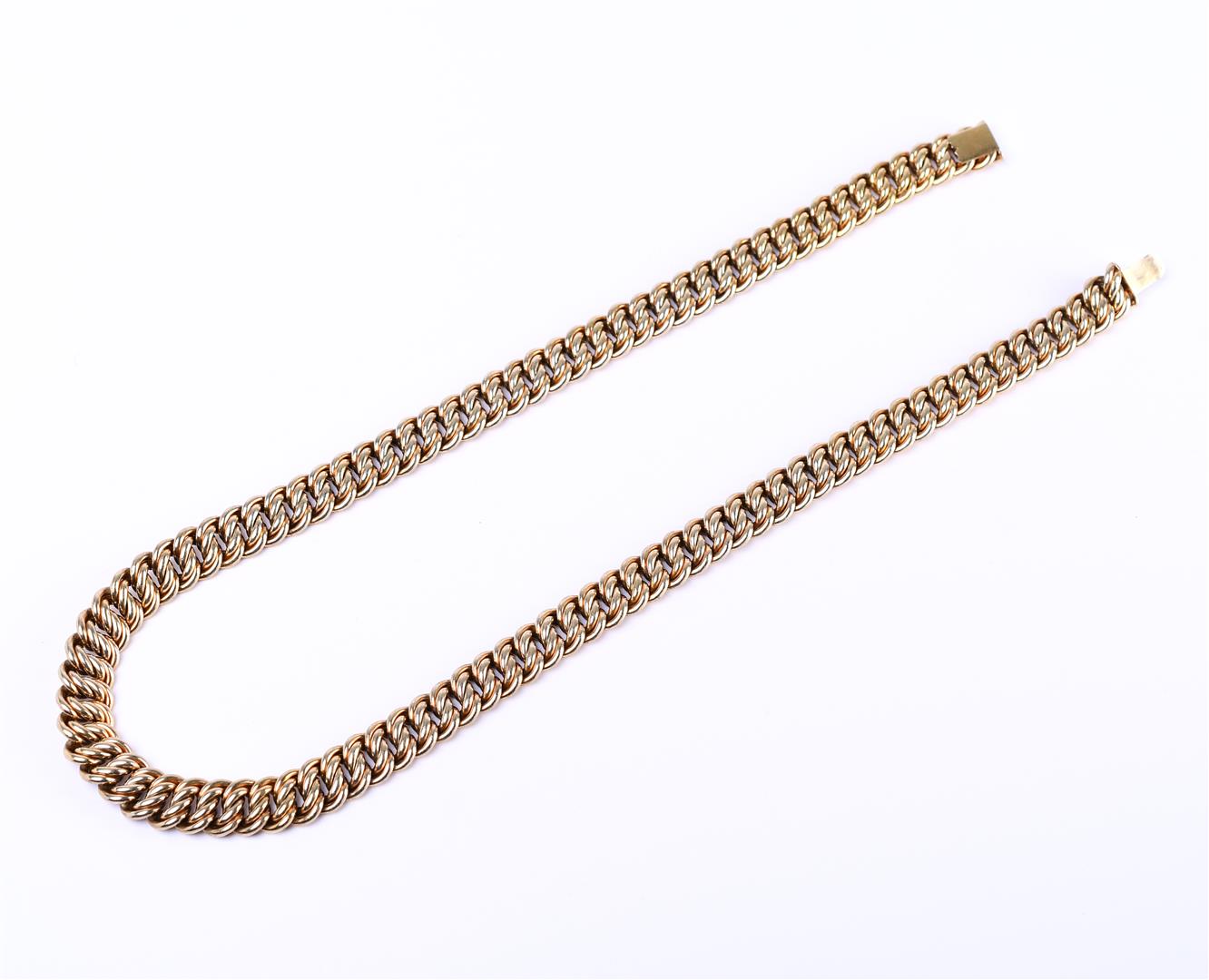 14 kt yellow gold braided gourmet necklace - Image 4 of 6