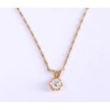 18 carat yellow gold fantasy link ladies necklace of approx. 40.5 cm long