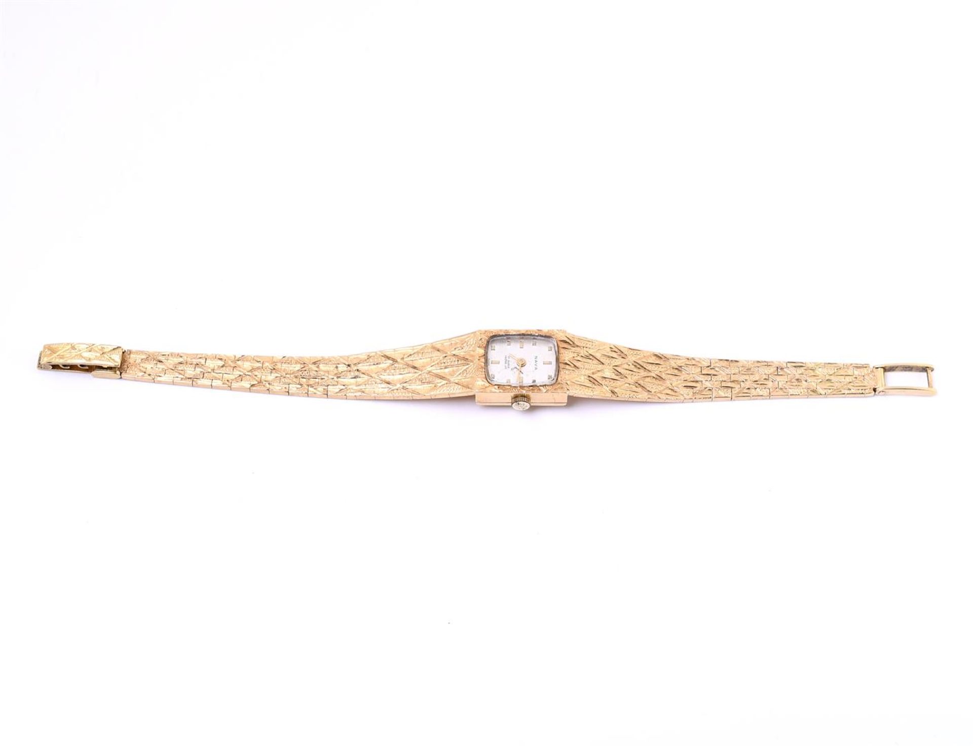 18 kt yellow gold ladies wind-up watch from the Nava brand - Bild 3 aus 6