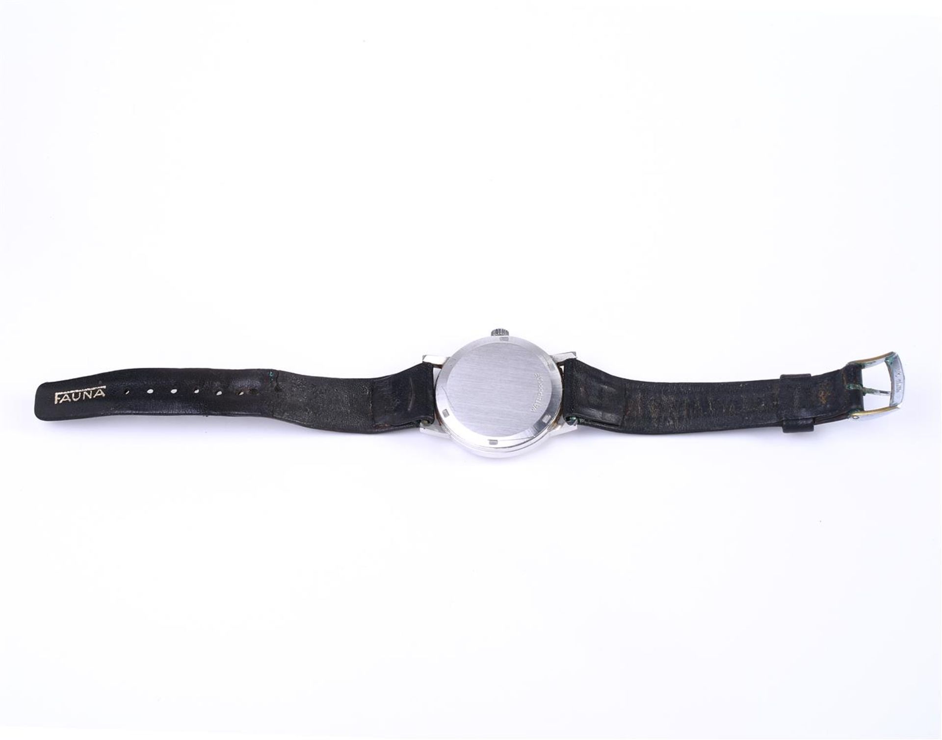 Omega Geneve men's wristwatch, wind-up steel round case, set with a black leather strap - Bild 2 aus 4